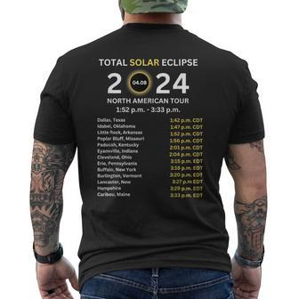 2024 Total Solar Eclipse April 8 Path Of The Eclipse Group Men's T-shirt Back Print - Monsterry