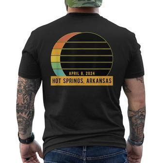 2024 Total Solar Eclipse In Hot Springs Arkansas Men's T-shirt Back Print - Seseable