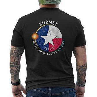 2024 Total Solar Eclipse Totality Burnet Texas 28 Men's T-shirt Back Print | Mazezy