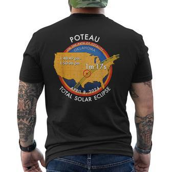 2024 Total Solar Eclipse Totality Poteau Oklahoma 27 Men's T-shirt Back Print | Mazezy AU