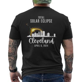 2024 Total Solar Skyline Eclipse In Cleveland Ohio April 8 Men's T-shirt Back Print - Seseable