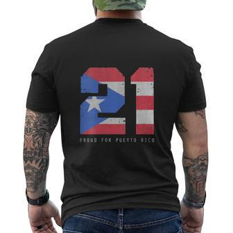 21 Proud For Puerto Rico Puerto Rico Baseball Mens Back Print T-shirt - Thegiftio UK