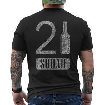 21St Squad Shirt Silver Birthday T Shirt Mens Back Print T-shirt - Thegiftio UK