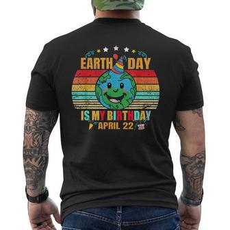 22 April Happy Earth Day It's My Birthday Earth Day Men's T-shirt Back Print - Monsterry UK