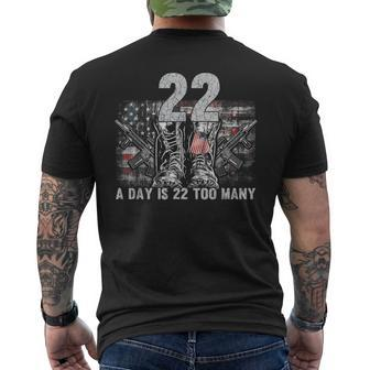 22 A Day Is 22 Too Many Veteran Lives Matter Help Veterans Mens Back Print T-shirt - Thegiftio