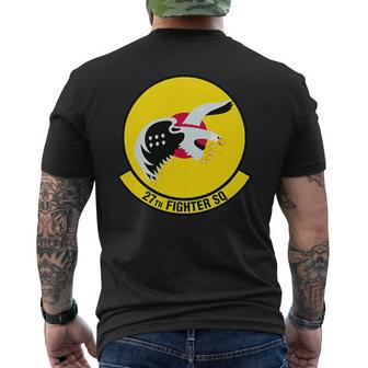 27Th Fighter Squadron Langley Fighter F-22 Military Patch Men's T-shirt Back Print - Monsterry DE
