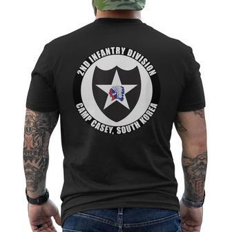 2Nd Infantry Division Camp Casey Korea Emblem Veteran Men's T-shirt Back Print - Monsterry