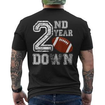 2Nd Year Down Football Lover Second Birthday Boy Party Men's T-shirt Back Print - Monsterry UK