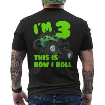 Im 3 Years Old This Is How I Roll Birthday Party Men's T-shirt Back Print - Monsterry UK