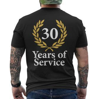 30 Years Of Service 30Th Work Anniversary Jubilee Men's T-shirt Back Print - Monsterry
