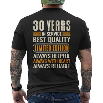 30 Years Of Service 30 Years Of Work Men's T-shirt Back Print - Thegiftio UK