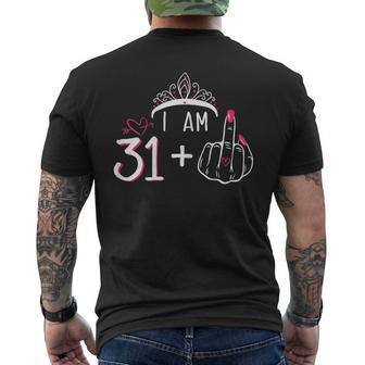I Am 31 Plus 1 Middle Finger 32Th Women's Birthday Men's T-shirt Back Print - Monsterry DE