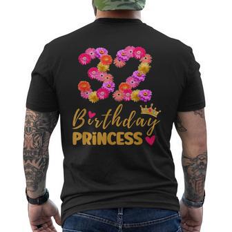 32 Jahre Alter Geburtstag Prinzessin Blume Ist Mein 32 Geburtstag T-Shirt mit Rückendruck - Geschenkecke