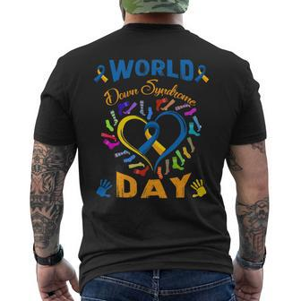 321 World Down Syndrome Day 2024 Men's T-shirt Back Print - Thegiftio UK