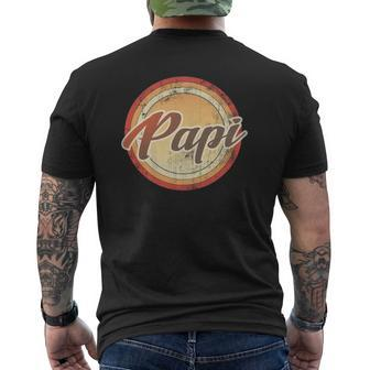 Graphic 365 Papi Vintage Retro Fathers Day Men Mens Back Print T-shirt | Mazezy