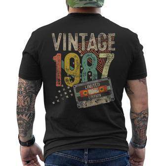 37 Year Old Vintage 1987 Decoration 37Th Birthday Men's T-shirt Back Print | Seseable CA