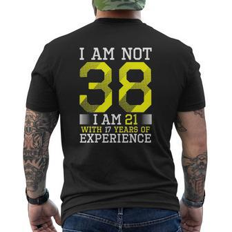 38Th Birthday Man Woman 38 Years Old Mens Back Print T-shirt - Thegiftio UK