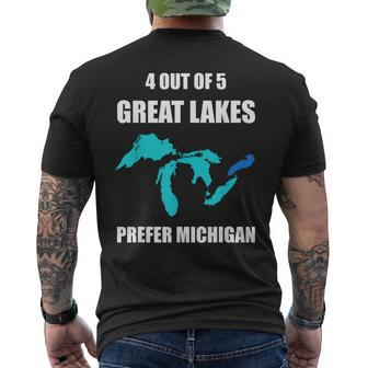 4 Out Of 5 Great Lakes Prefer Michigan Men's T-shirt Back Print - Monsterry CA