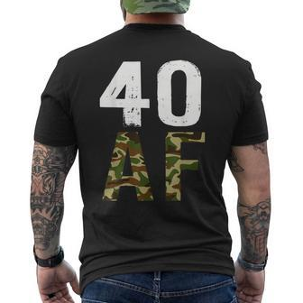 40 Af Vintage 40Th Birthday Military Men's T-shirt Back Print - Monsterry UK