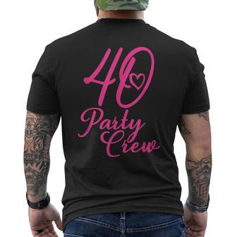 40 Party Crew Passende Gruppe Für Damen 40 Geburtstag Rosa T-Shirt mit Rückendruck - Geschenkecke