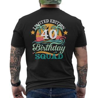 40 Year Old Birthday Squad Vintage 40Th Men's T-shirt Back Print | Mazezy