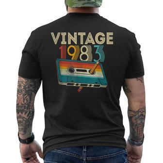 40 Year Old Vintage 1983 Cassette Tape 40Th Birthday Men's T-shirt Back Print - Thegiftio UK