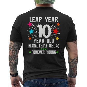 40 Years Old Birthday Leap Year 10 Year Old 40Th Bday Men's T-shirt Back Print - Seseable