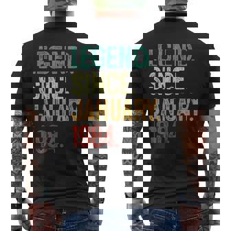 40 Years Old Legend Since January 1984 40Th Birthday Men's T-shirt Back Print | Mazezy
