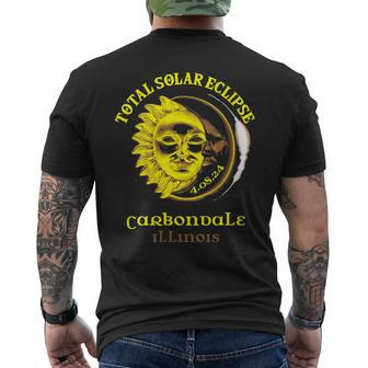 40824 Total Solar Eclipse 2024 Carbondale Illinois Men's T-shirt Back Print | Mazezy