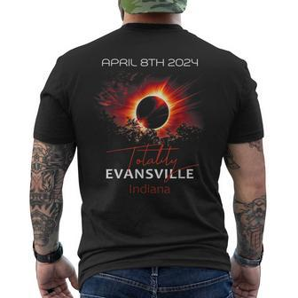 40824 Total Solar Eclipse 2024 Evansville Indiana Men's T-shirt Back Print - Monsterry CA