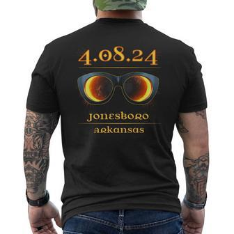 40824 Total Solar Eclipse 2024 Jonesboro Arkansas Men's T-shirt Back Print | Mazezy
