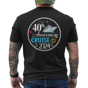 40Th Anniversary Cruise 2024 Matching Couples Wedding Men's T-shirt Back Print - Monsterry DE