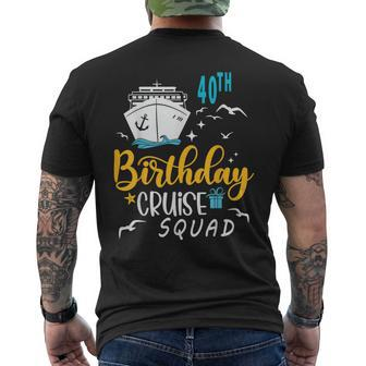 40Th Birthday Cruise Squad 2024 Matching Party Family Men's T-shirt Back Print - Monsterry CA