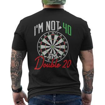 40Th Birthday Dart Player 40 Years Darts Men's T-shirt Back Print - Thegiftio UK