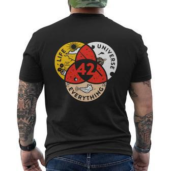 42 The Answer To Life The Universe And Everything Mens Back Print T-shirt - Thegiftio UK