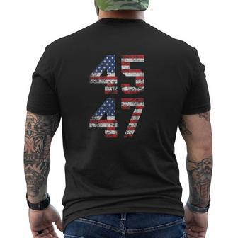 45 47 Trump 2024 V2 Mens Back Print T-shirt - Thegiftio UK