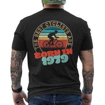 45 Year Old Cyclist Born In 1979 45Th Birthday Cycling Men's T-shirt Back Print | Mazezy