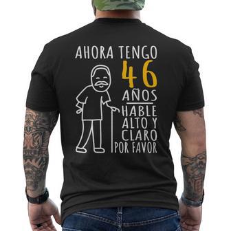46 Cumpleaños Ahora Tengo 46 Años Divertido Aniversario Camiseta Hombre Estampado Espalda - Regaloses