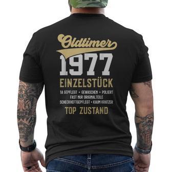 46 Jahre Oldtimer 1977Intage 46Th Birthday T-Shirt mit Rückendruck - Geschenkecke