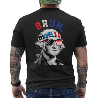 4Th Of July 2024 George Washington Bruh Men's T-shirt Back Print - Monsterry UK