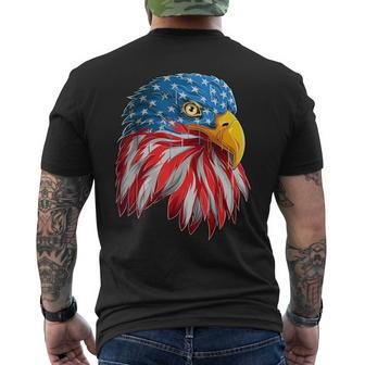 4Th July American Eagle Flag Independence Day T Men's T-shirt Back Print - Monsterry CA