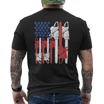 4Th Of July Arboris Men Tree Climber Dad Chainsaw Mens Back Print T-shirt | Mazezy
