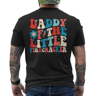4Th Of July Birthday Dad Daddy Of The Little Firecracker Men's T-shirt Back Print - Monsterry UK