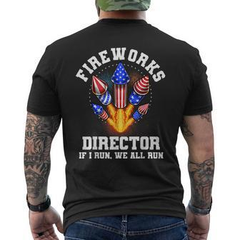 4Th Of July Fireworks Director Mens Back Print T-shirt - Thegiftio UK