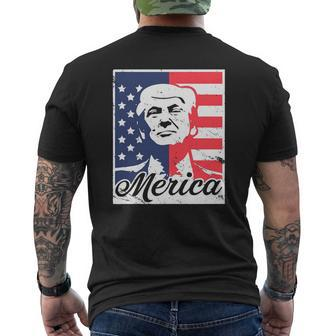 Make 4Th Of July Great Again Trump Patriotic Shirt Mens Back Print T-shirt - Thegiftio