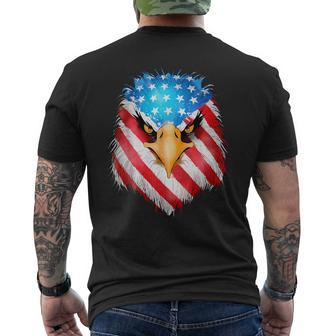 4Th Of July Patriotic Eagle Usa American Flag Boys Men's T-shirt Back Print - Seseable