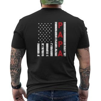 4Th Of July Shirts Papa Usa Flag S Men Dad Grandpa Mens Back Print T-shirt - Thegiftio UK