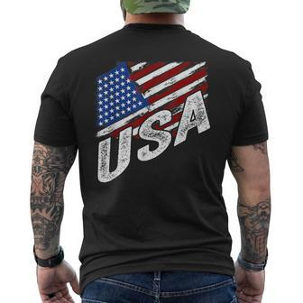 4Th Of July Usa American Flag United States Men's T-shirt Back Print - Monsterry