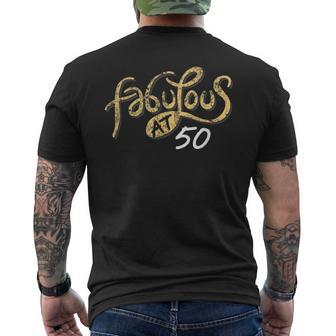 50Th Birthday 50 Years Fabulous At 50 1966 T Men's T-shirt Back Print - Monsterry DE