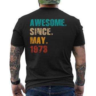 51 Year Old Vintage Awesome Since May 1973 51St Birthday Men's T-shirt Back Print - Monsterry AU